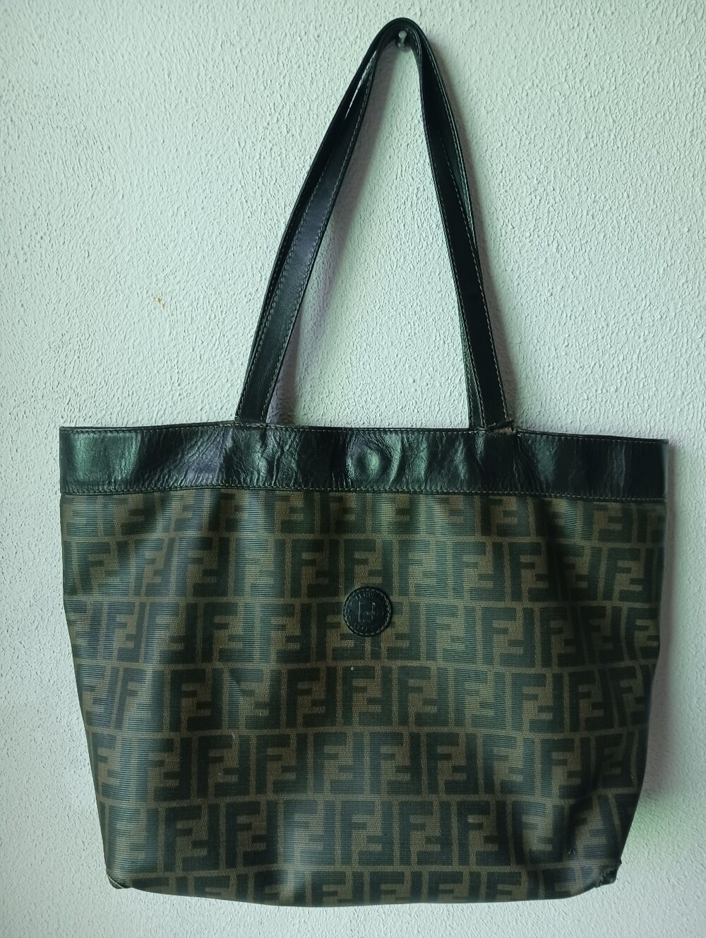 Fendi Brown FF Logo Tote Bag